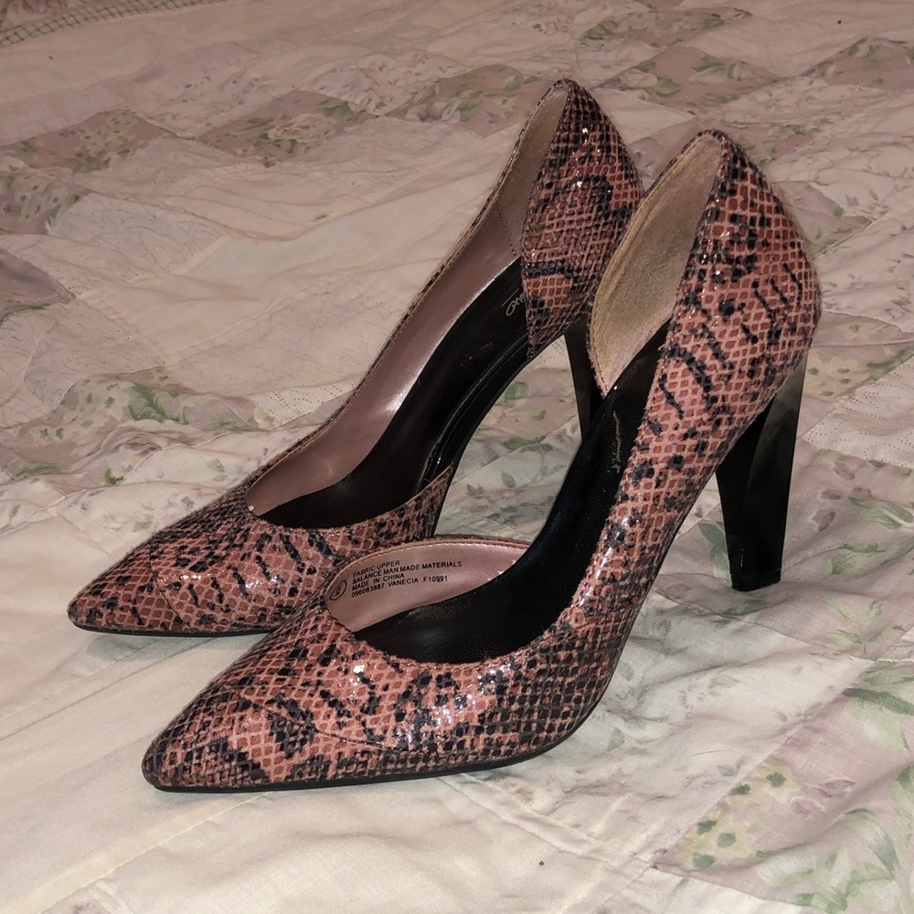 3/$20 Mossimo snakeskin heels